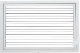 Miệng gió nhôm SAG-1 một lớp nan bầu dục tháo lắp, màu trắng, thiết kế chuyên dụng cho hệ thống thông gió điều hòa HVAC.