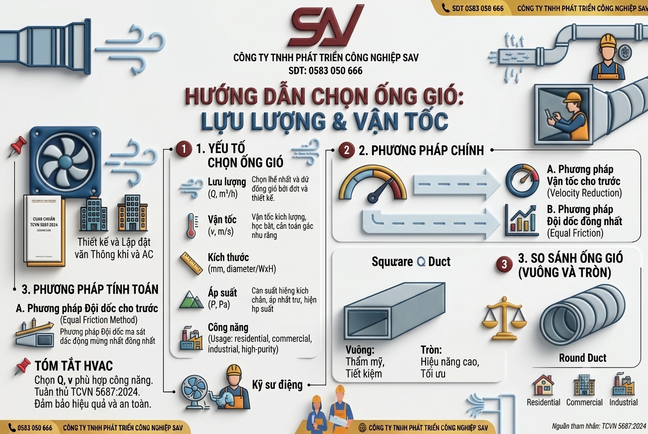 Cách chọn ống gió